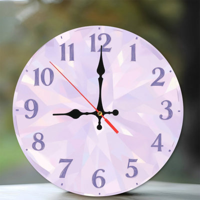 Lavender Faceted Clock Face