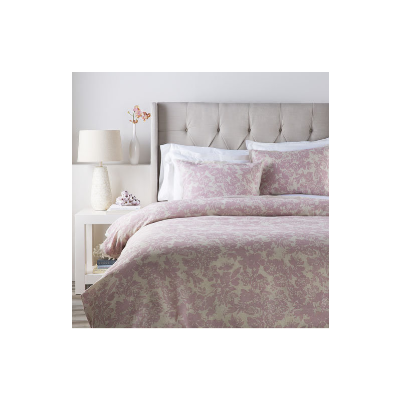 Clara Cotton Blend Sham, Euro, Pink