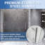 Porte de douche coulissante simple sans cadre de 56 à 60 po x H 76 po avec verre trempé transparent de 3/8 po (10 mm)-94288772
