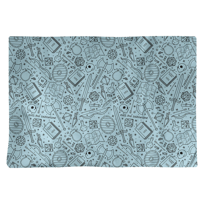 Napperon en coton 18 po Classic RPG, Bleu / Noir