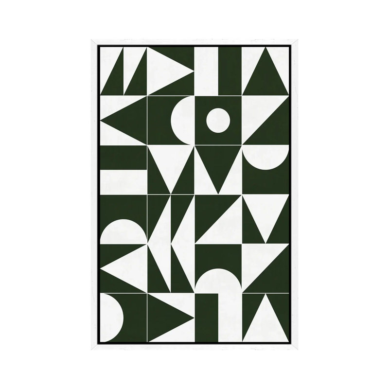My Favorite Geometric Patterns No.15 by Zoltan Ratko - Print on Canvas, 66.04 cm H x 45.72 cm W, White Framed