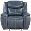 Fauteuil inclinable rembourré bleu Brier