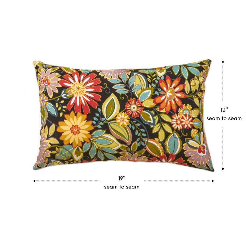Henrich Indoor/Outdoor Striped Lumbar Pillow, Jungle