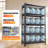 5-Layer Metal Storage Rack, Adjustable Height Storage Rack