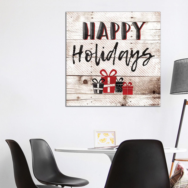 Happy Holiday Presents by Jace Grey - Wrapped Canvas Print, 93.98 cm H x 93.98 cm W x 3.175 cm D