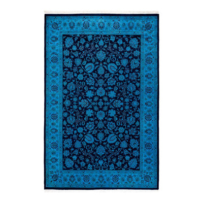 Weirsky One-of-a-Kind 4' 1" X 6' 3" New Age Wool Area Rug Blue