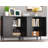 2 Door Metal Storage Side Buffet Cabinet For Bed Room,living Room,entryway,hallway,home,hotel,office,garage,kitchen,1 Removable Shelf.-586947855