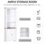 Bibliothèque blanche 69 po - Rangement autoportant avec porte double et 3 tablettes pour salle de bain