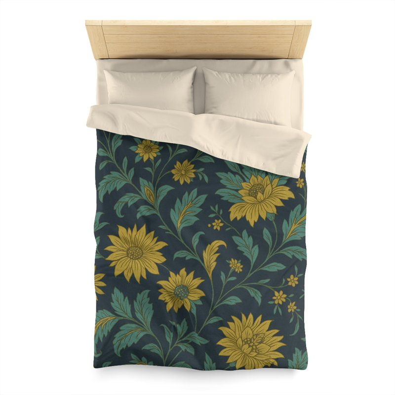 Microfiber Duvet Cover Boho Style, Design 60, Cream, Twin Duvet Cover