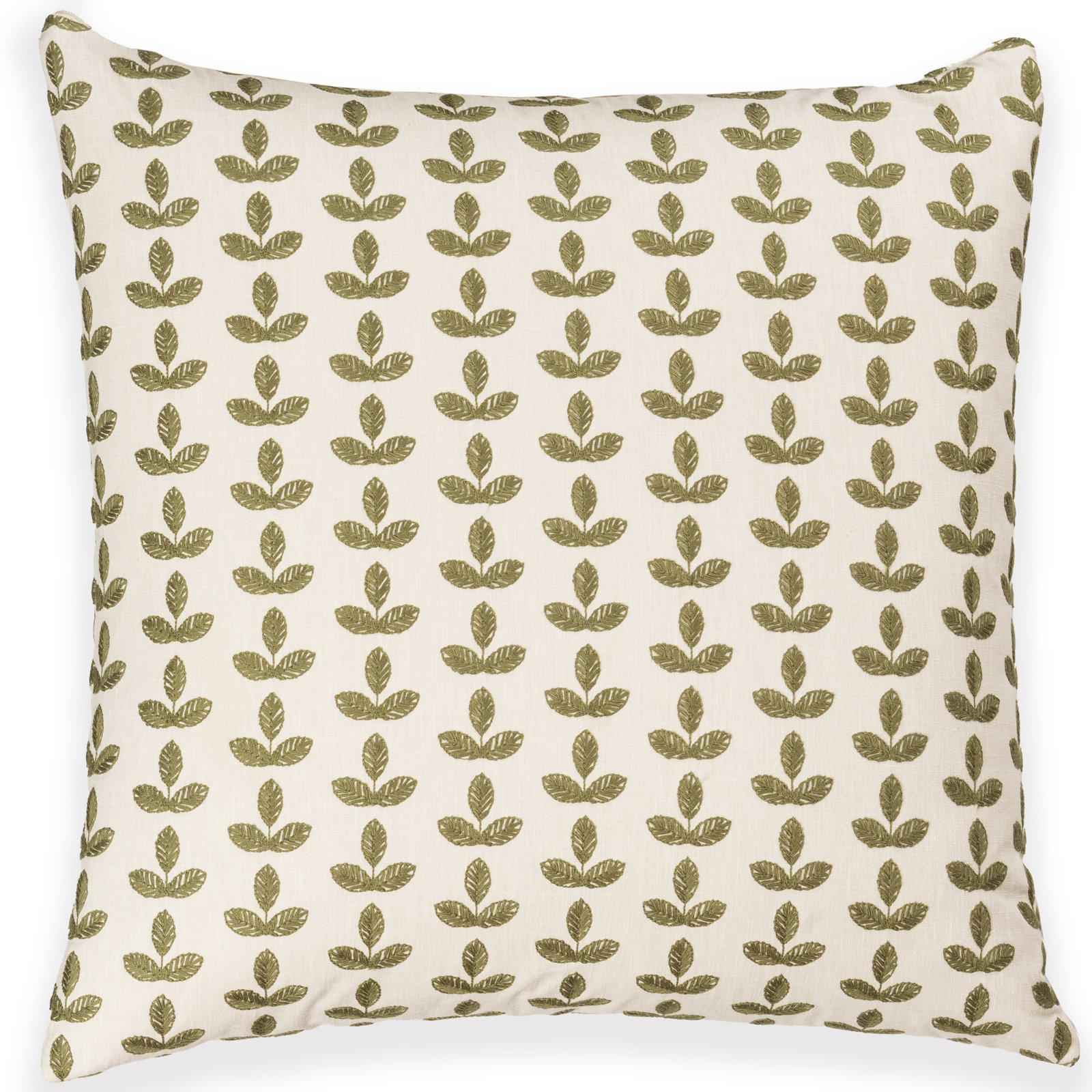 Throw Pillow, Polyester, Green Floral, Square 17"