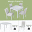 Ensemble de table de salle à manger en bois 5 pièces, ensemble de table de cuisine avec table carrée, table de salle à manger en bois-1178635689