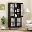 Armoire de cuisine avec portes cannelées translucides et tablette réglable-24471373