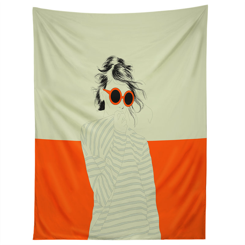 Tapisserie loup rouge femme 10