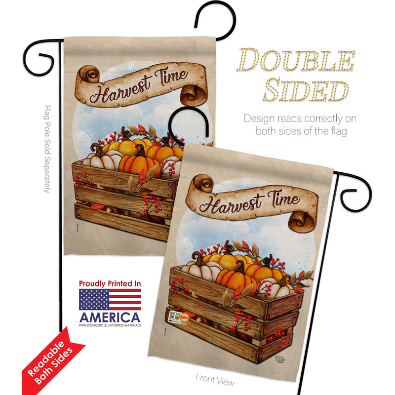 Ensemble de drapeaux en polyester 19 po x 13 po Harvest Time