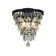 Abianna 3-Lights 12" Teardrop Glass Flush Mount Ceiling Light