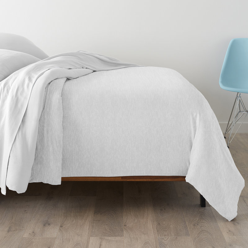Cooling & Wrinkle-Resistant Jersey Fabric Down-Alternative Comforter, King Comforter, White
