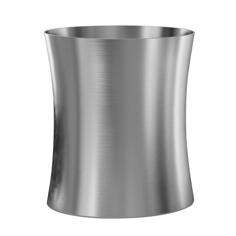 Corbeille à déchets, 7 pte, acier inoxydable brossé