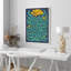 Art abstrait bohème bleu floral abstrait-102453535-102453537