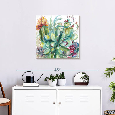 Aquarelle Harnek Succulent Garden I