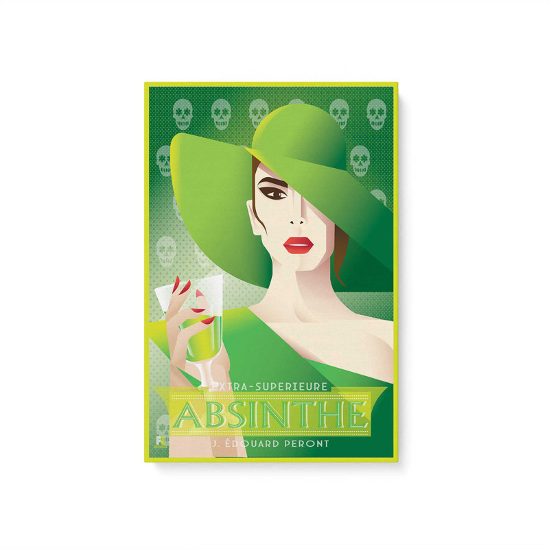 Absinthe rêverie, H 18 po x l 12 po