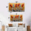 Coucher de soleil chardon Harmony I - Art mural - chardon traditionnel pour salon 4 pièces-1404953861