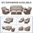 Sami 6-Piece Wicker Patio Furniture Set, 6-Inch Ultra Thick Cushioned 360° Swivel Glider Chairs & Multifunctional Ottomans-888521644