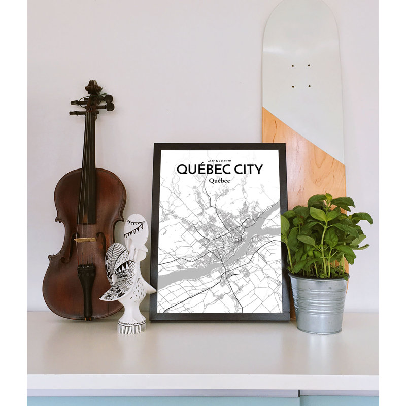 « québec city map », impression, H 27,6 po x l 19,7 po