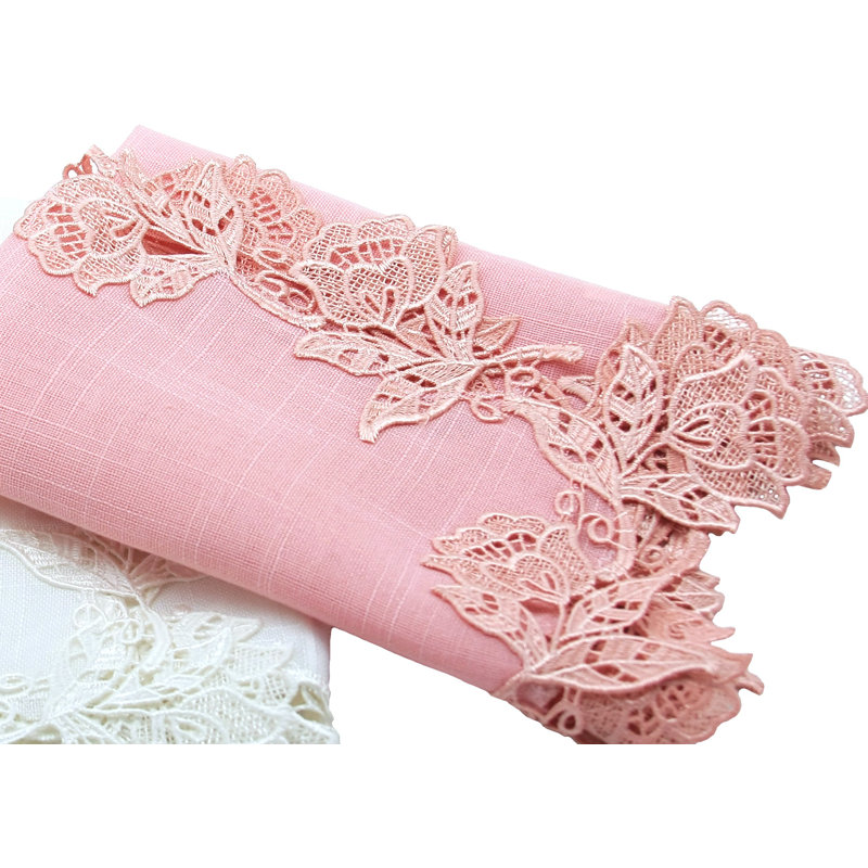 Ensemble de serviettes 4 pièces garniture Sharmaine, Rose quartz