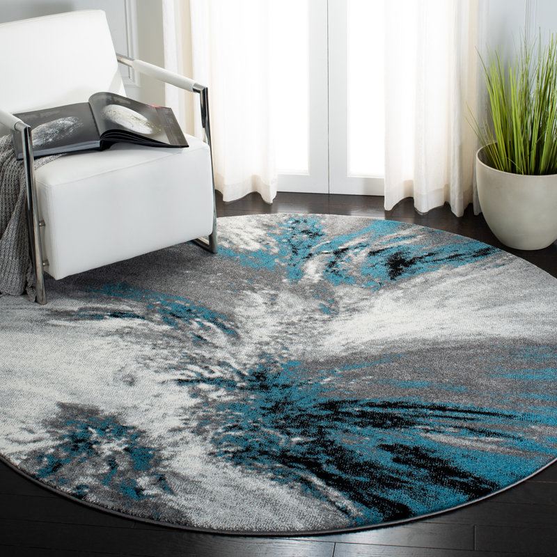 Donnovan Performance Abstract Rug, Round 3'