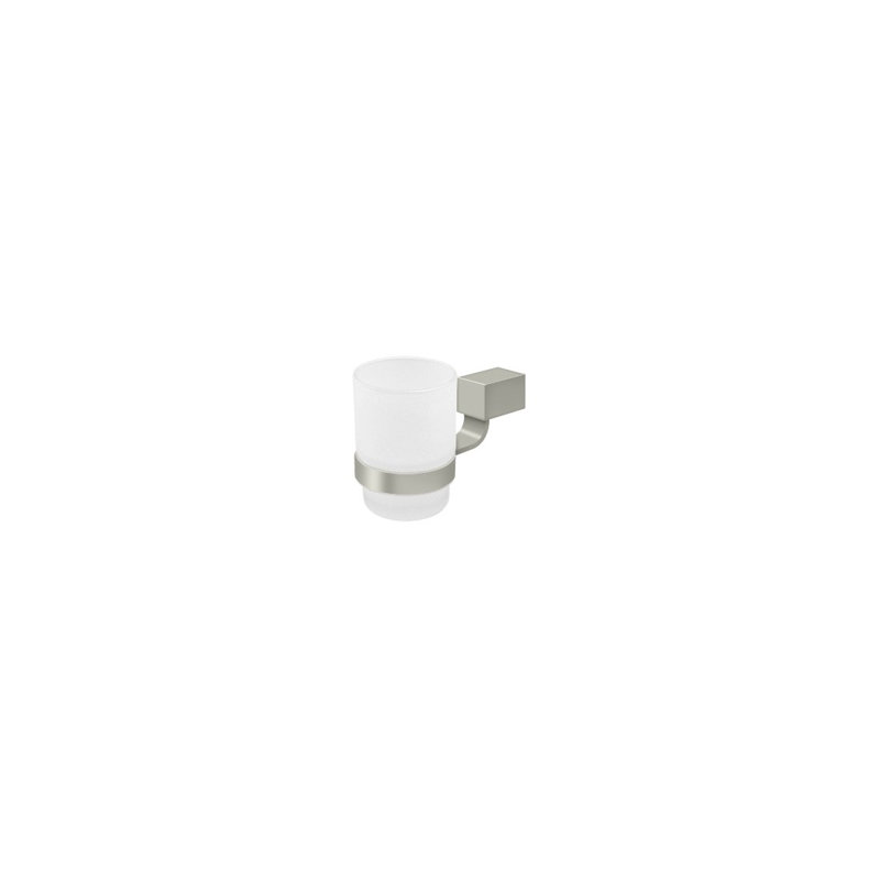 Deltana ZA2014-15 3-3/4" Height ZA Series Frost Glass Tumbler Set Satin Nickel