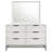 Clodomiro 6-drawer Dresser with Mirror White
