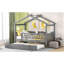 Lit simple en bois avec lit gigogne simple, gris-653719686