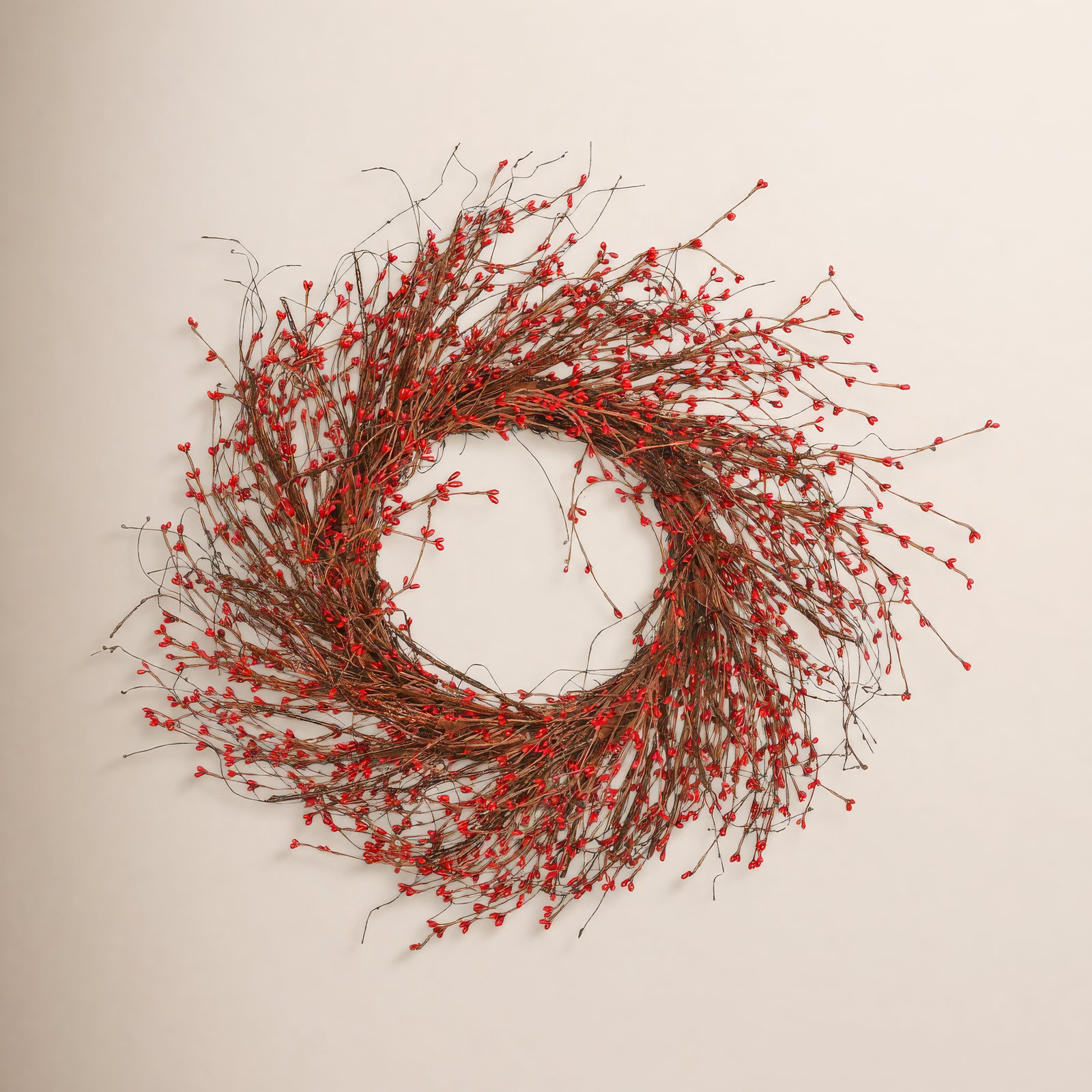 26" Handcrafted Berry Thanksgiving Wreath, Red