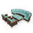 Argyri Wicker Outdoor Patio Conversation Furniture Sectional Set with Fire Pit Table-98350449-98816362