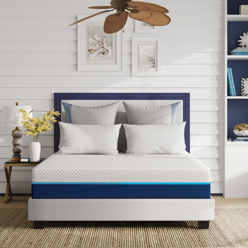 Nautica Hybrid Mattress: Comfort Latex Foam Layer with Wrapped Spring Base, Queen, 12"