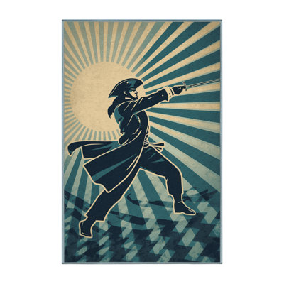 Soft Plush Dunklin Swashbuckler Duelist Retro Chevron / Zig Zag Area Rug in Brown – SkyBlue Binding
