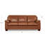 Canapé en cuir véritable Hukill Holmgren-1734463109