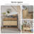 30 Pair Shoe Storage Cabinet with 4 Flip Drawers, 47'' W Modern Farmhouse Shoe Cabinet for Narrow Entryway