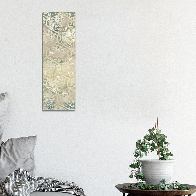 Emerald Textile IV by June Erica Vess - Wrapped Canvas Panoramic Print, 91.44cm H x 30.48cm W