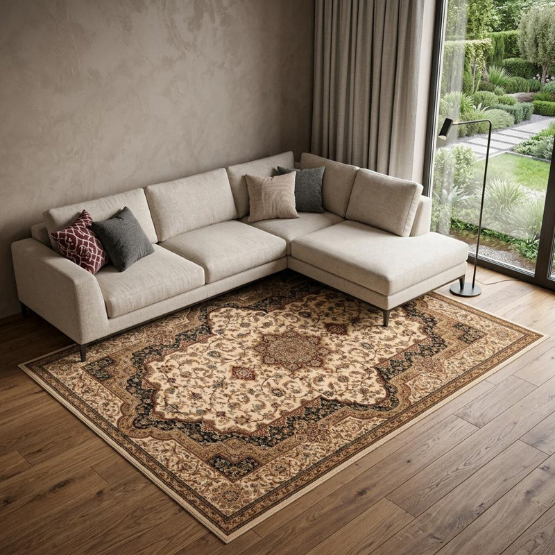 Tapis abstrait noir 10 pi x 13 pi