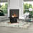 Anders 32" Wide Round Coffee Table in Black Grain-832062204-859413285