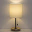 Lampe de chevet brune 17,3 po