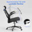 Chaise de bureau ergonomique, appui-tête réglable avec support lombaire et accoudoirs rabattables-426566810