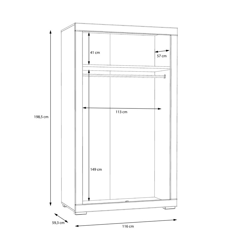 Renaldas Manufactured Wood Wardrobe