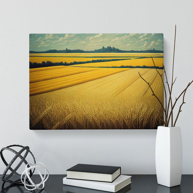 Magnetic Wheat Field - Wrapped Canvas, 35cm H x 50cm W x 3cm D