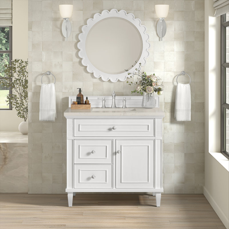 Lorelai 36'' W Single Vanity, Bright White, 8" Widespread, Siberian