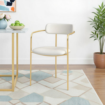 Bellatrix 18'' H Velvet Upholstered Metal Armchair