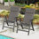 Ensemble de 2 chaises de patio pliantes en tissu textilène rembourré