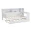 Lit de jour simple en bois avec tablettes de rangement, lit multifonctionnel avec lit gigogne simple et bureau d'étude-1426698429