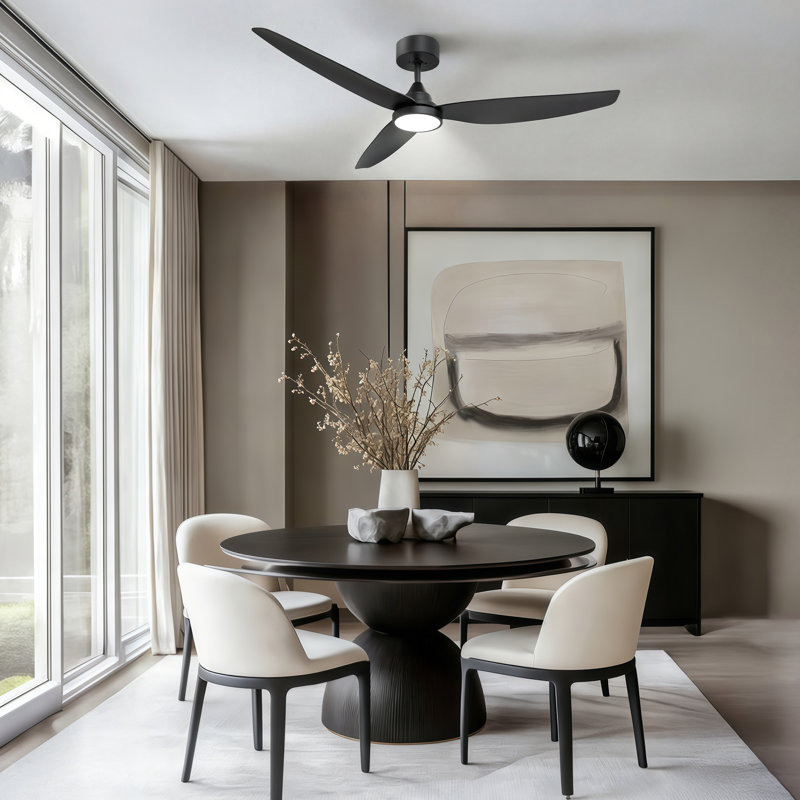 High Airflow 6500CFM 54" Ceiling Fan with Light Remote 6-Speed & 3CCT Dimmable LED, Low Noise Reversible Airflow DC Motor